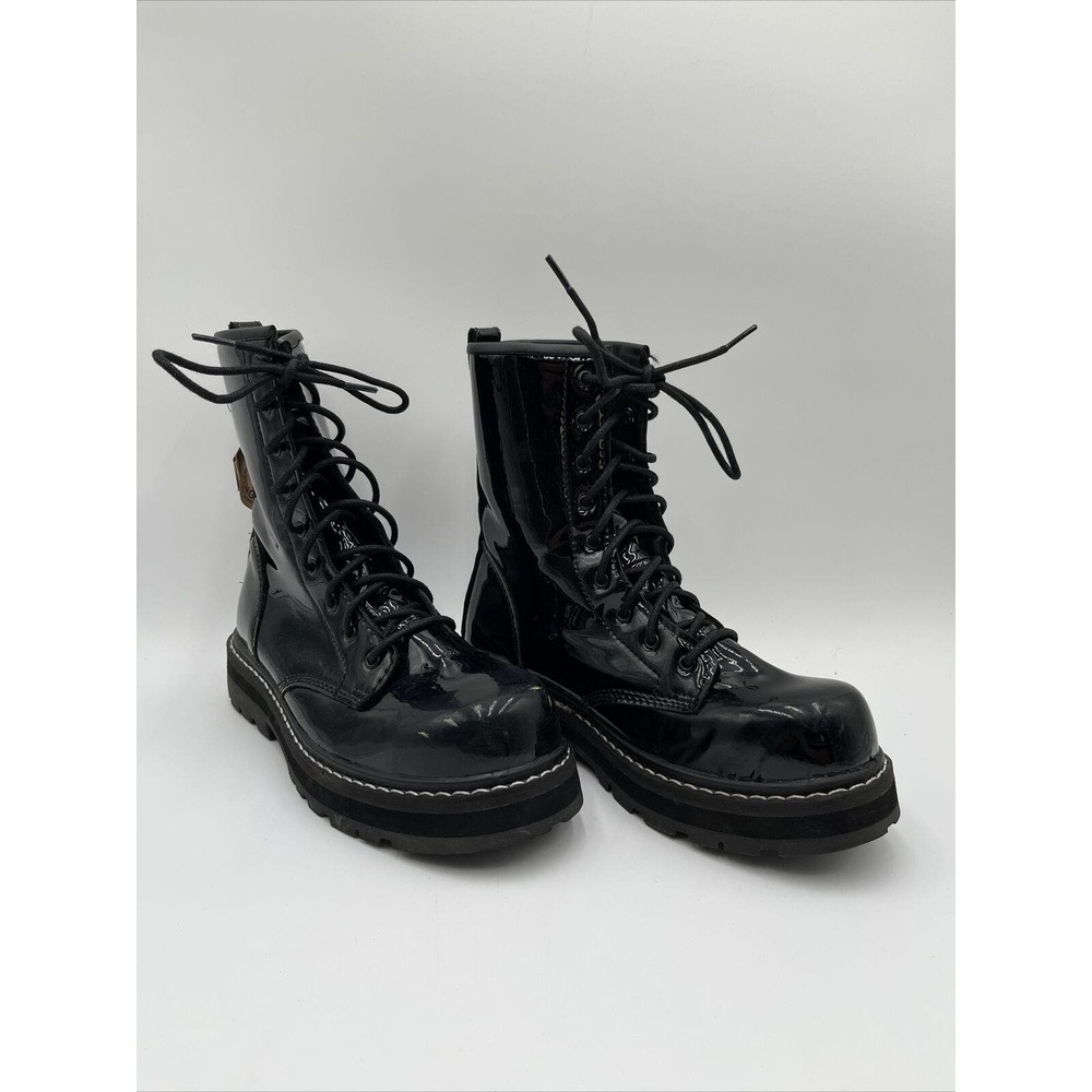 Avenger Work Boots Fortune Black Patent Size 7.5B
